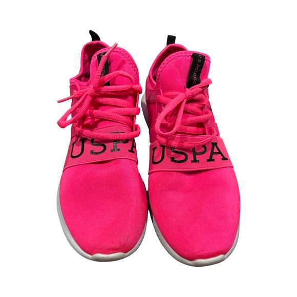 US Polo Association Neon Pink Lightweight Cloud Air Sneakers Women's 8 - Picture 2 of 6